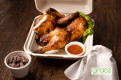 MENÜ KLAPPBOX 1000 ml. quadratisch - Single Schloss, hoher Rand