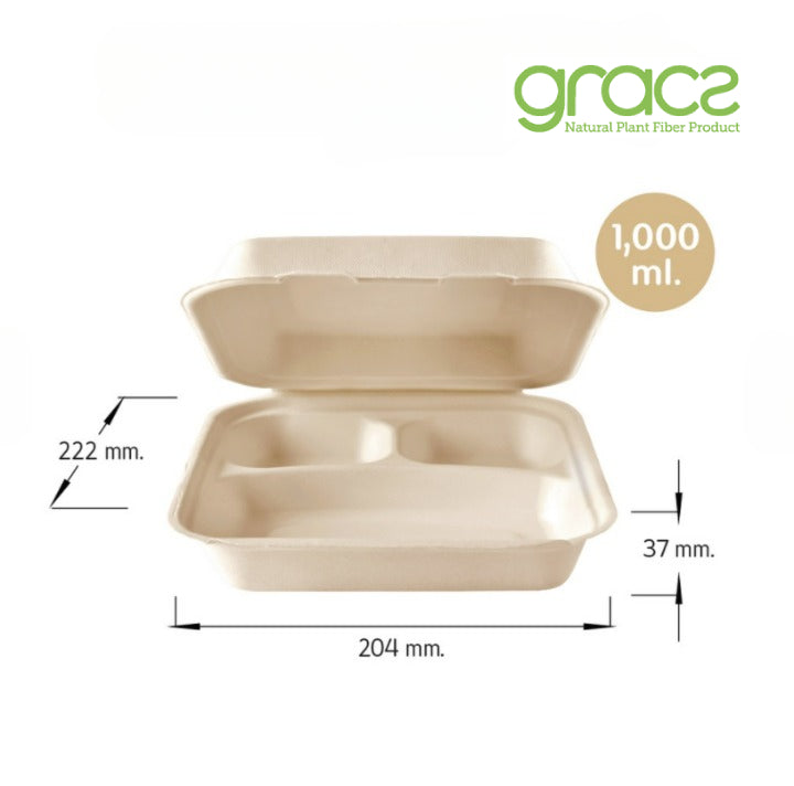 3-GETEILTE MENÜBOX 750 ML.