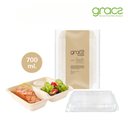 3-geteilte LUNCHBOX/ BENTOBOX 700 ml.