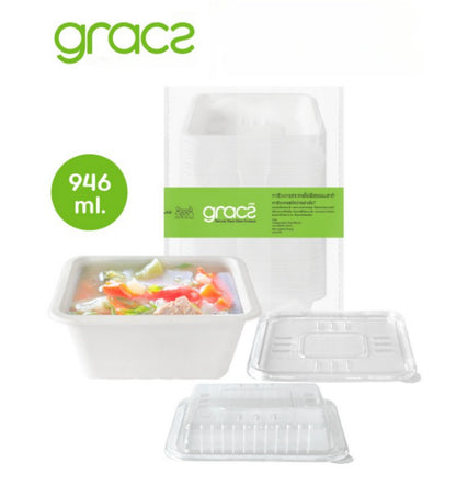 Quadratische LUNCHBOX/ BENTOBOX 946 ML.