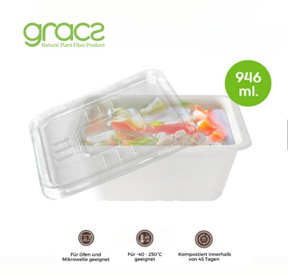 Quadratische LUNCHBOX/ BENTOBOX 946 ML.