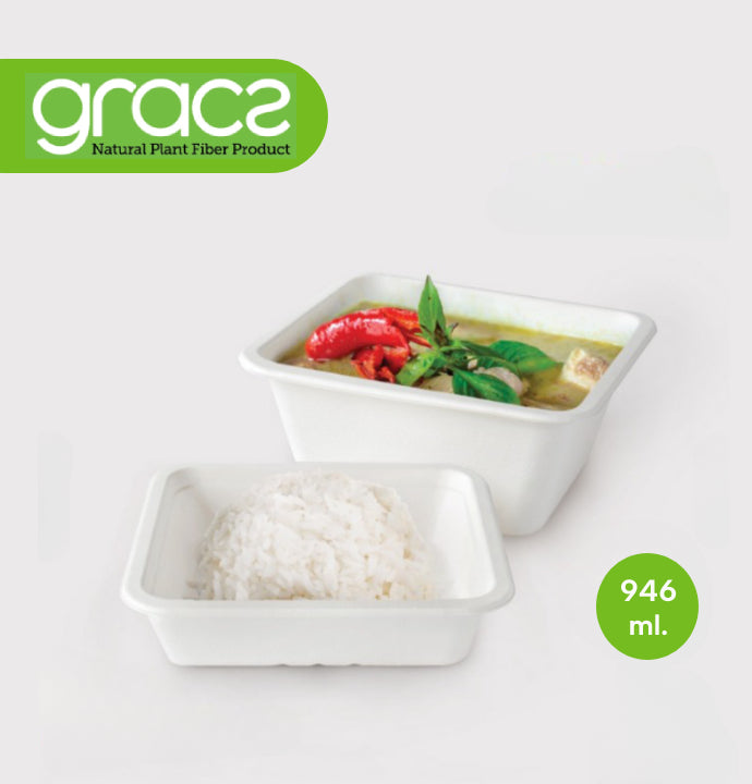 Quadratische LUNCHBOX/ BENTOBOX 946 ML.