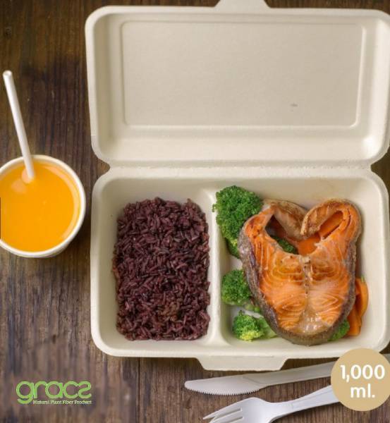 TAKEAWAY MENÜBOX 2-GETEILT 1000 ml.