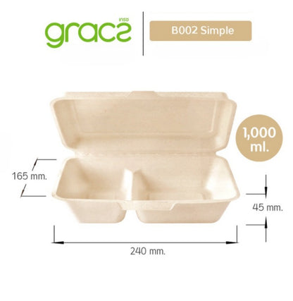 TAKEAWAY MENÜBOX 2-GETEILT 1000 ml.